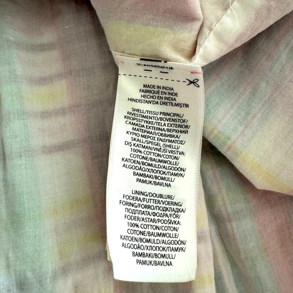 Polo Ralph Lauren Girls Pink Blue Multi Color Cotton Madras Shirt Dress Size 14 - Picture 4 of 7